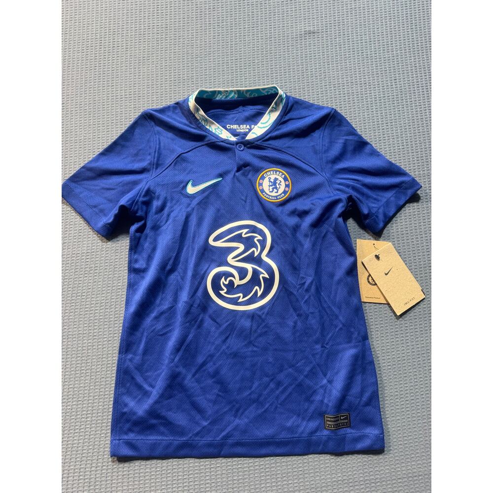 Nike Swoosh Chelsea Home Jersey‎ Youth Unisex Sz S Blue Brand New